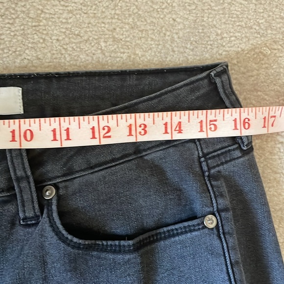 Just Black Denim faded washed black fringe frayed jeans - Picture 7 of 8